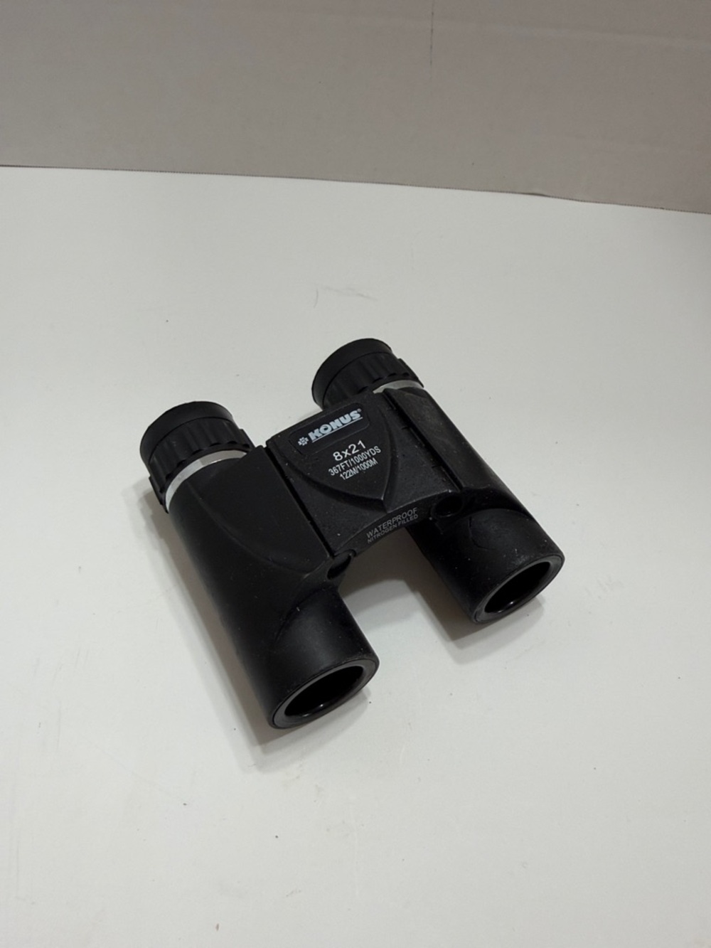 8x21 Compact Black Binoculars